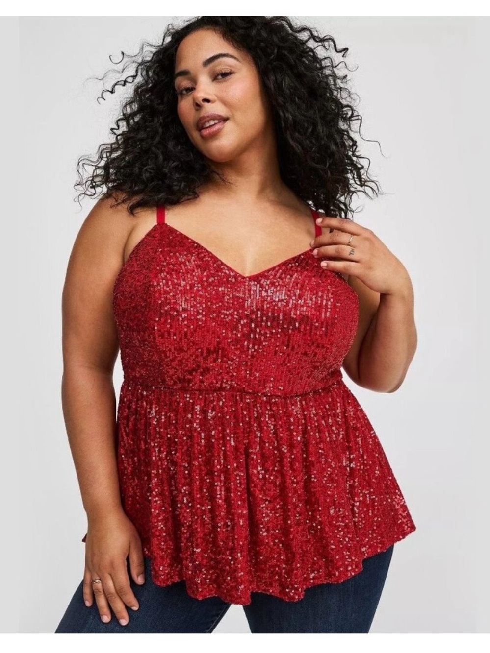 torrid Red Sequin tank